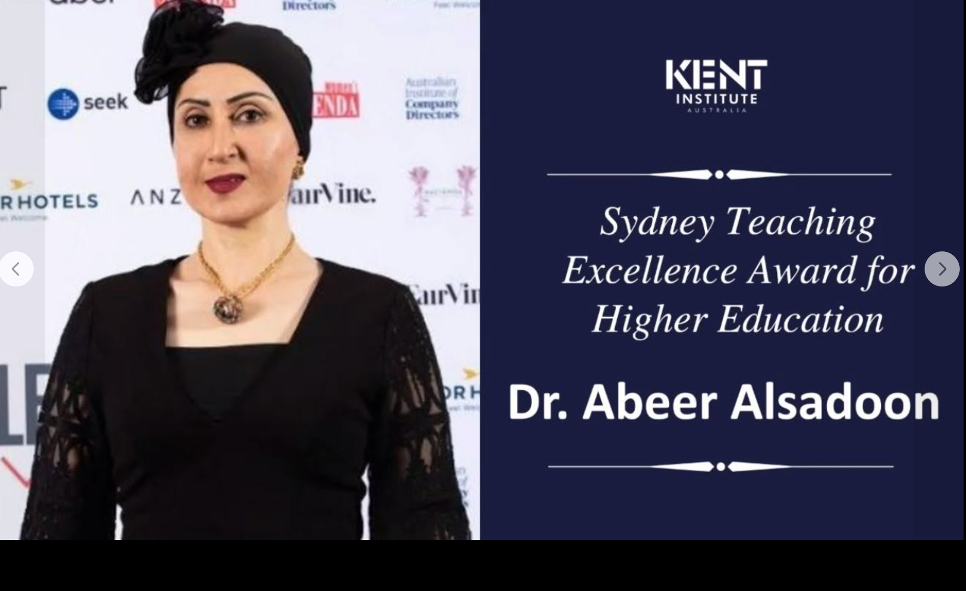Kent Institute Sydney Teaching Excellence Award