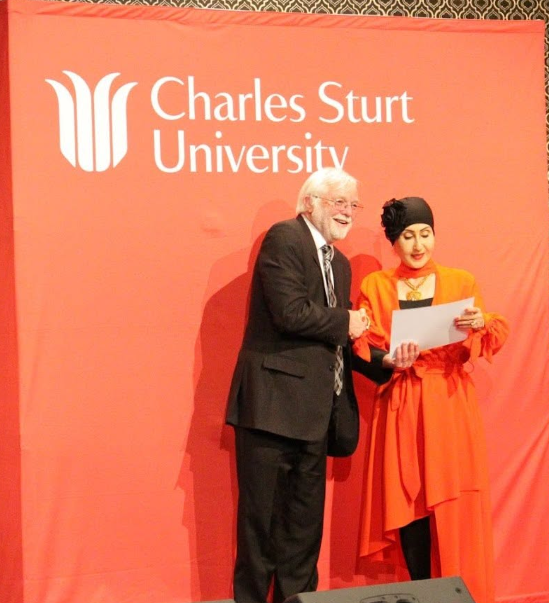 Charles Sturt University award presentation