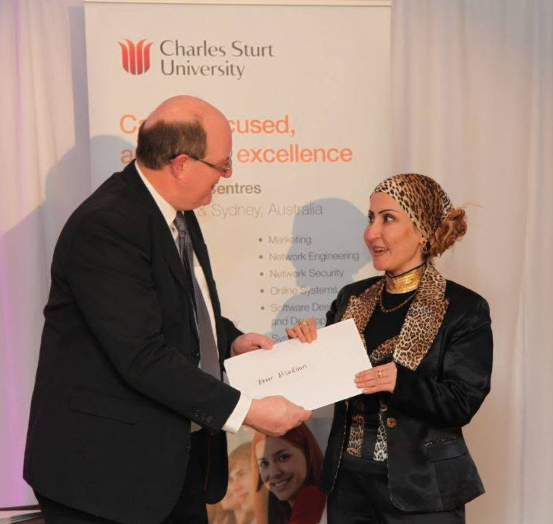 Charles Sturt University award presentation