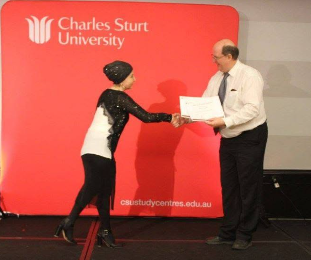 Charles Sturt University award presentation